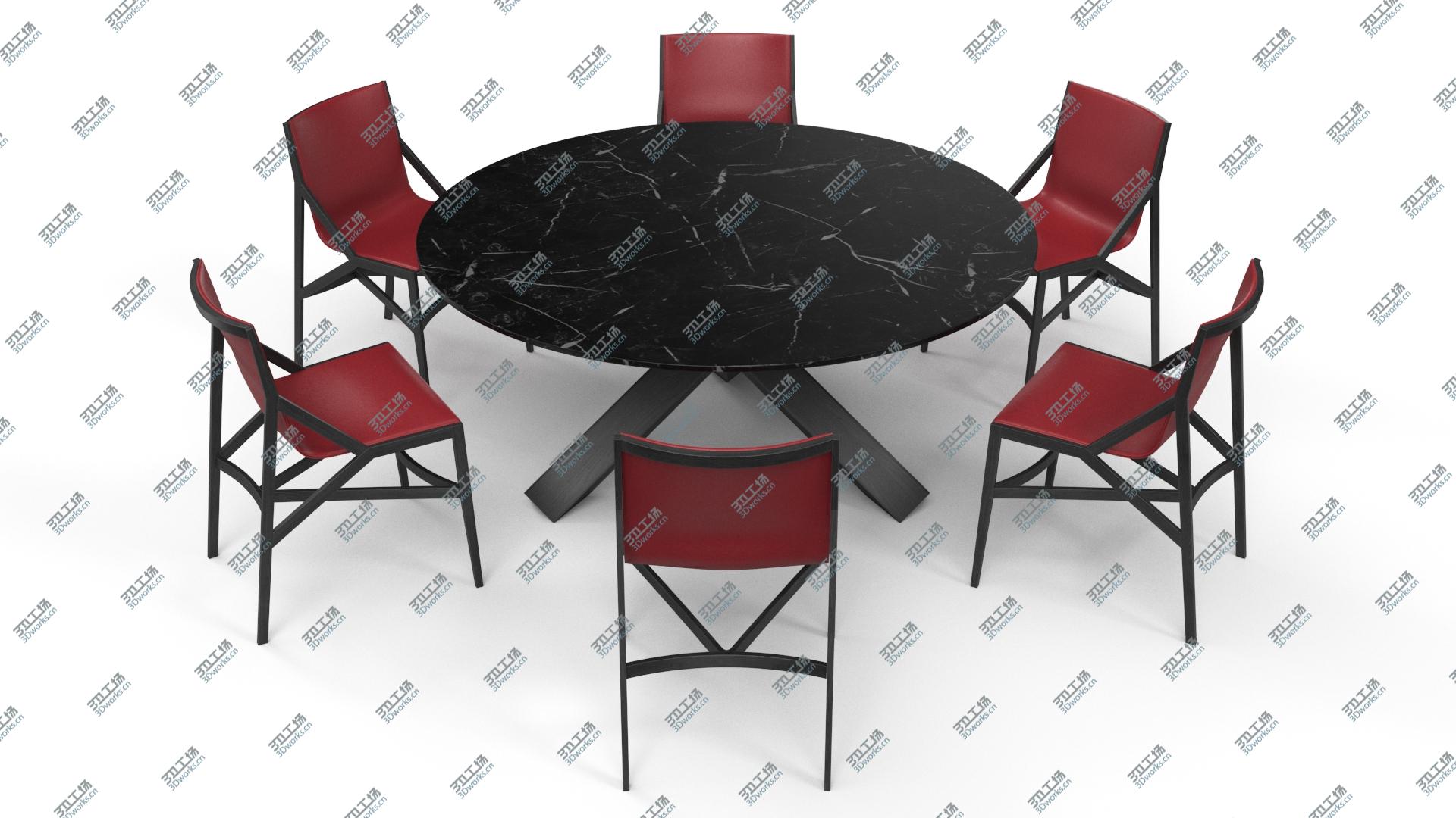 images/goods_img/2021040233/3D Cassina Dining Table Chair Set Black Marble Red/3.jpg